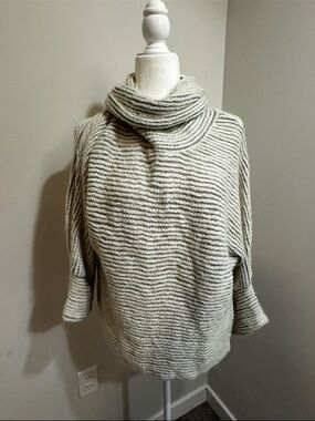 ANTHROPOLOGIE dolan Cream Ribbed Cowl Neck Women's Sweater